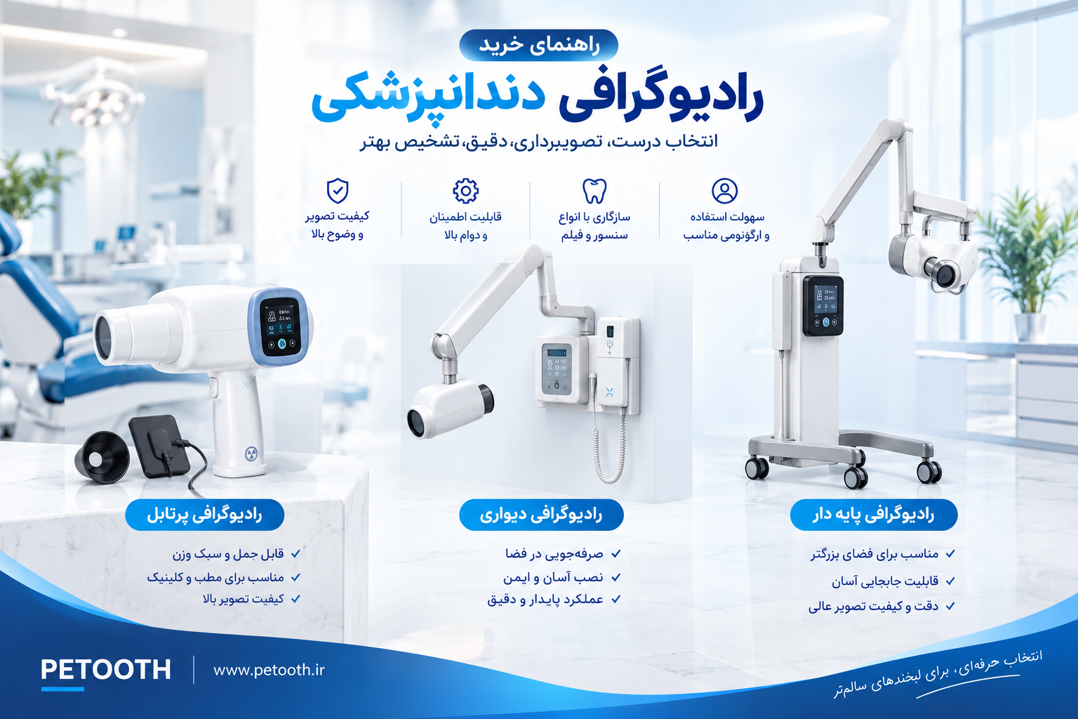 مقایسه انواع رادیوگرافی دندانپزشکی